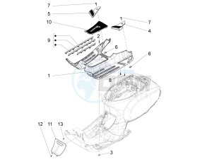 SXL 125 4T 3V drawing Central cover - Footrests