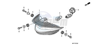 XL700VA9 UK - (E / ABS MKH) drawing TAILLIGHT