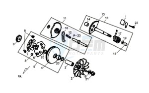 FIDDLE II 125 drawing CLUTCH / V BELT