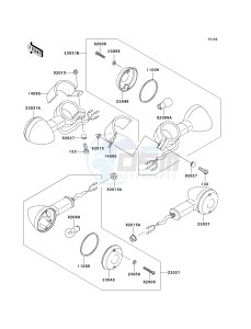 EN 500 C [VULCAN 500 LTD] (C6F-C9F) C9F drawing TURN SIGNALS