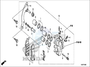 WW125EX2H WW125 E drawing FRONT BRAKE CALIPER