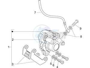 LX 50 4T-4V NL drawing Brakes pipes - Calipers