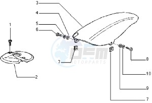 Typhoon 50 X drawing Front and rear mudguard