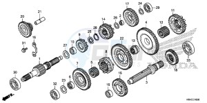 TRX500FE2H Europe Direct - (ED) drawing TRANSMISSION