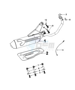 KISBEE 4T OY X drawing EXHAUST SYSTEM