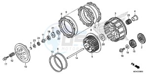 CRF450RG CRF450R Europe Direct - (ED) drawing CLUTCH