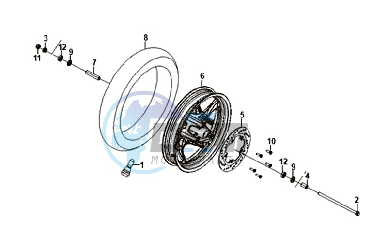 FRONT BRAKE DISC / FRONT WHEEL