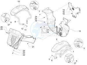 MP3 500 MAXI SPORT BUSINESS ADVANCED E4 ABS (EMEA) drawing Wheel housing - Mudguard