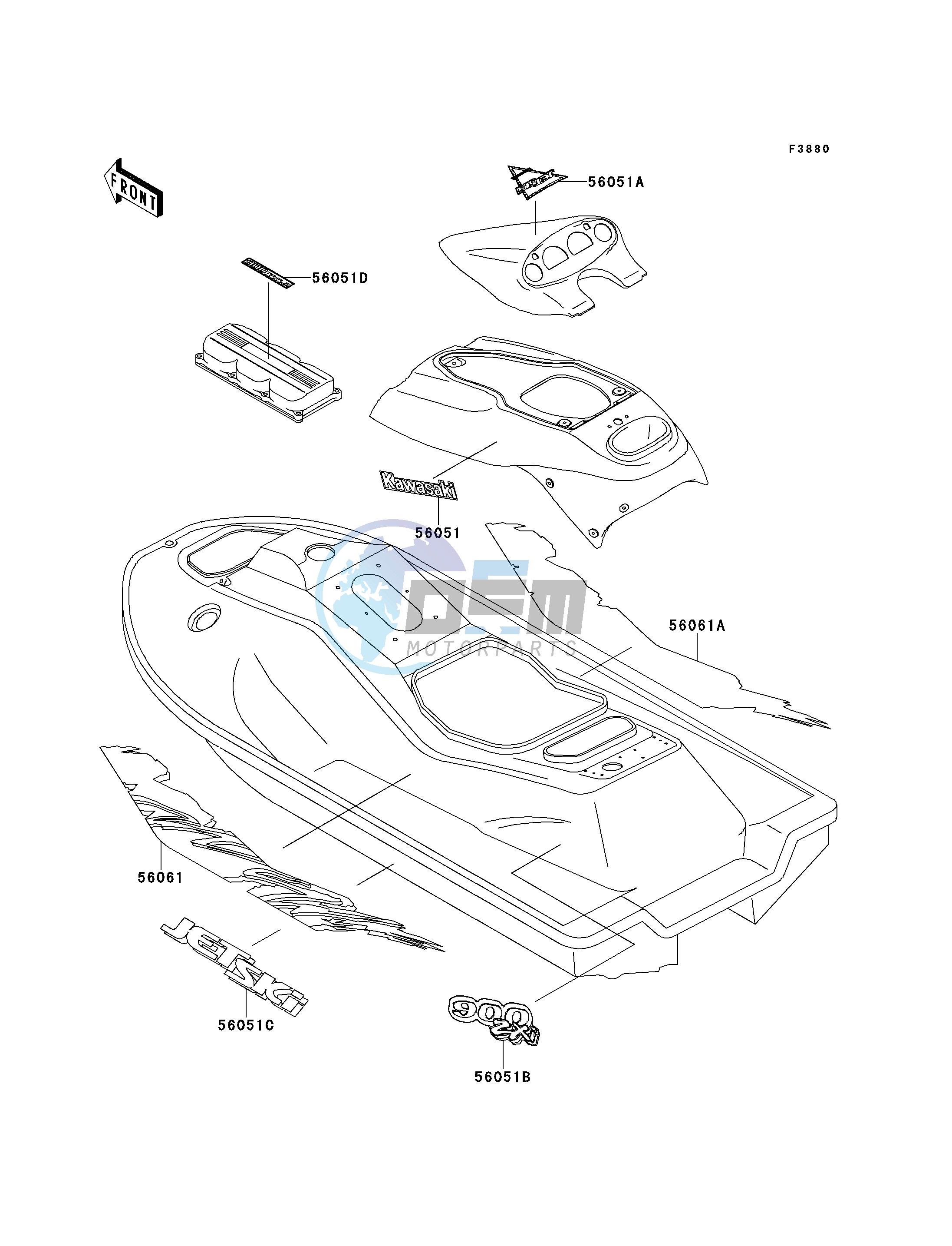 DECALS-- JH900-A1- --- WHITE_RED- -