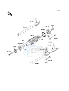 VERSYS KLE650CEF XX (EU ME A(FRICA) drawing Gear Change Drum/Shift Fork(s)