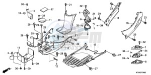 SH300AE SH300AE UK - (E) drawing FLOOR PANEL/PILLION STEP