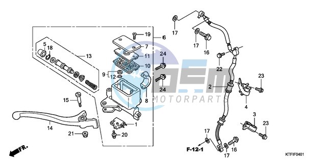 FR. BRAKE MASTER CYLINDER (SH1259/1509)