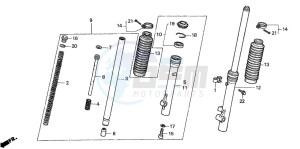 CRF80F 100 drawing FRONT FORK