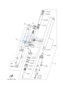 XP500A T-MAX T-MAX 500 (59CR) drawing FRONT FORK