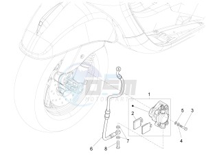 LX 125 4T 3V ie Taiwan drawing Brakes pipes - Calipers