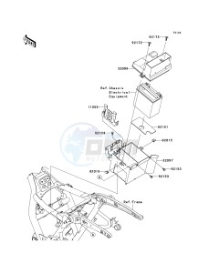 VN 1700 E [VULCAN 1700 CLASSIC] (9G-9FA) E9FA drawing BATTERY CASE