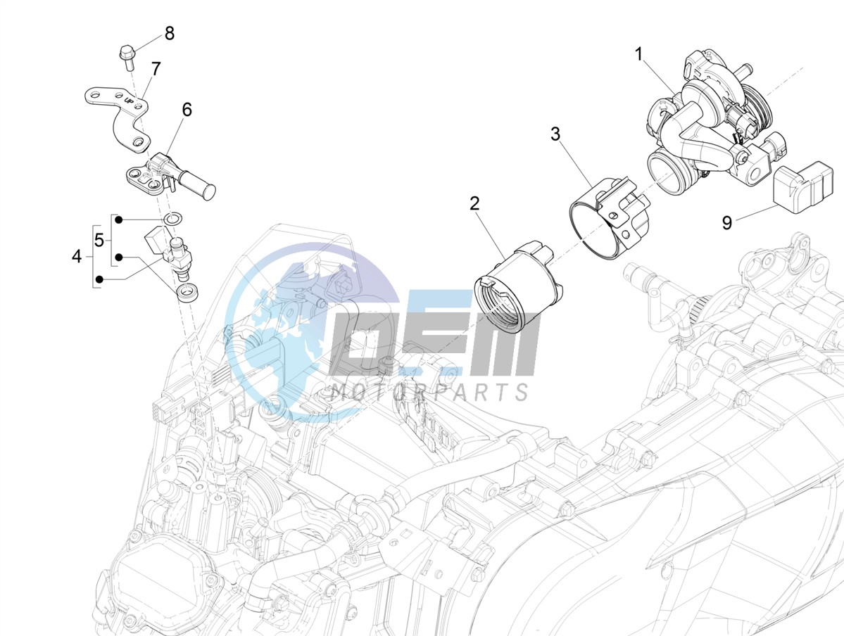 Throttle body - Injector - Induction joint