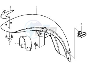 HUSKY 125 drawing FRONT FENDER