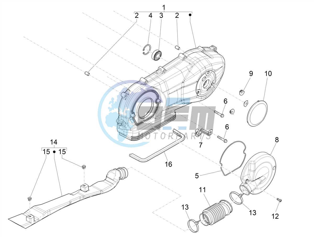 Crankcase cover - Crankcase cooling