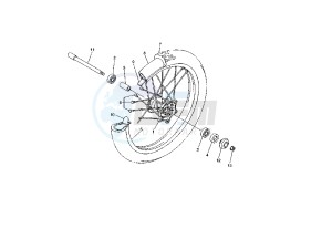 WR F 450 drawing FRONT WHEEL