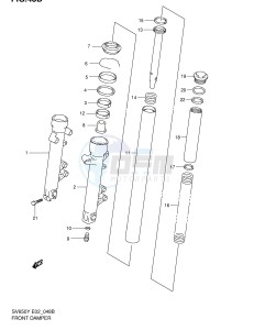 SV650S (E2) drawing FRONT FORK DAMPER (MODEL K2)