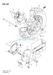 VL800 (E2) VOLUSIA drawing REAR WHEEL (VL800L1 E24)