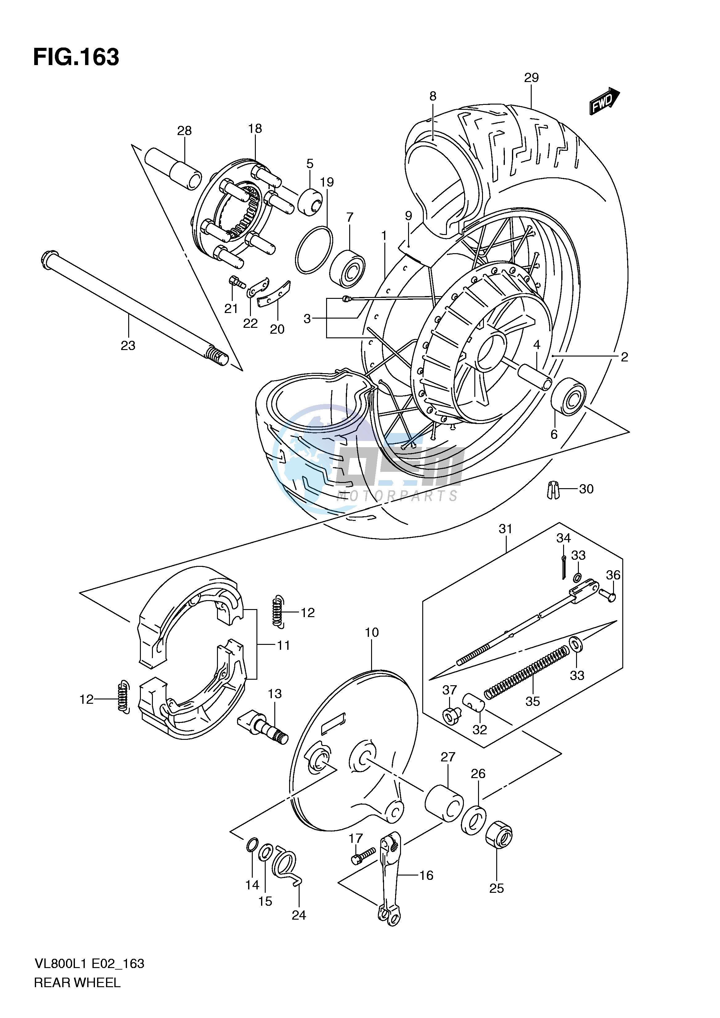 REAR WHEEL (VL800L1 E24)