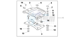 VFR1200XD CrossTourer - VFR1200X Dual Clutch 2ED - (2ED) drawing TOP BOX BRACKET