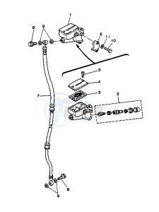 XV VIRAGO 250 drawing FRONT MASTER CYLINDER (XV 2505)