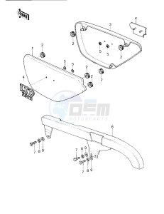 KZ 750 G [LTD II] (G1) [LTD II] drawing SIDE COVERS_CHAIN COVER