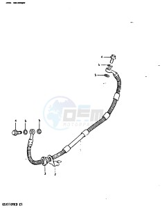 GSX1100 (Z-D) drawing REAR BRAKE HOSE (GSX1100EZ ED EXD ESD)