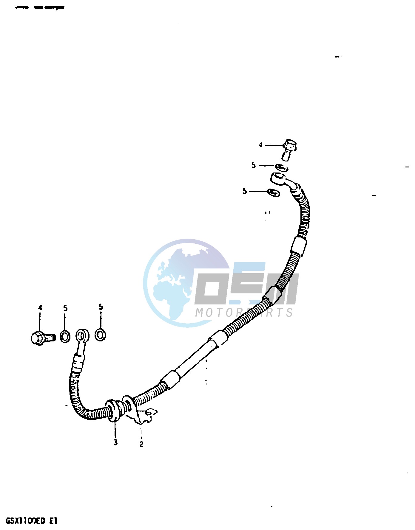 REAR BRAKE HOSE (GSX1100EZ ED EXD ESD)