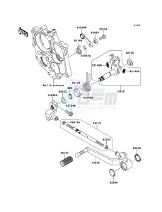 VERSYS KLE650CEF XX (EU ME A(FRICA) drawing Gear Change Mechanism