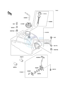 KLF300 4x4 KLF300-C17 EU GB drawing Fuel Tank