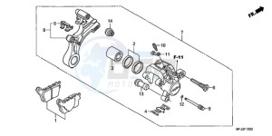 CBR600RR9 UK - (E / SPC) drawing REAR BRAKE CALIPER (CBR600RR)