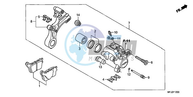 REAR BRAKE CALIPER (CBR600RR)