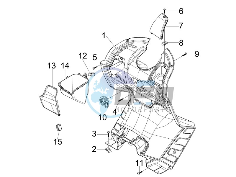 Front glove-box - Knee-guard panel