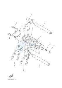 MT07 700 (1WSG) drawing SHIFT CAM & FORK