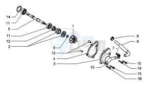 Hexagon 250 GT (5791881) 5791881 drawing Water pump