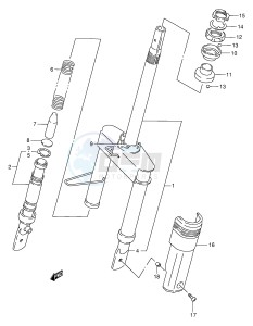 AE50 (E28) drawing FRONT FORK (AE50L M N P)