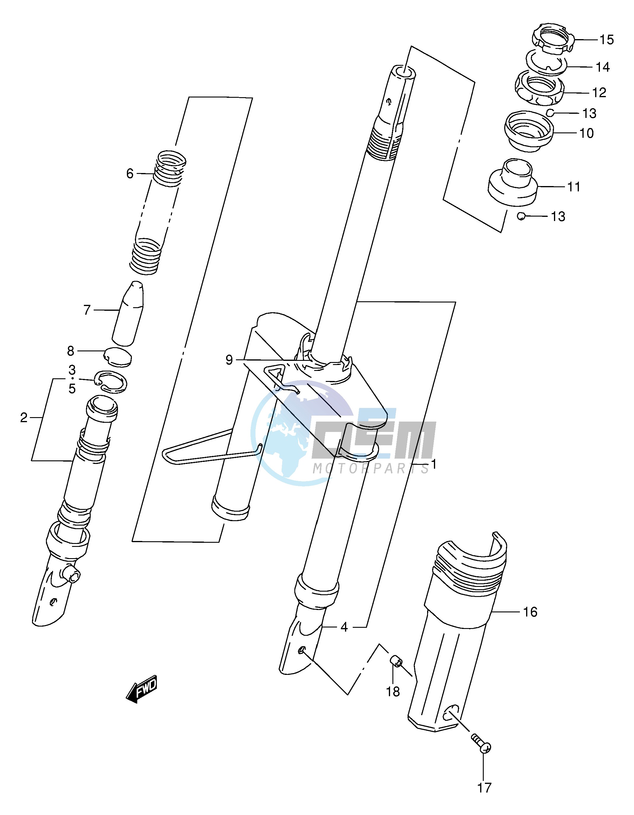 FRONT FORK (AE50L M N P)