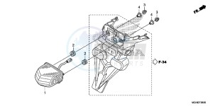 VFR1200XDLE CrossTourer ED drawing TAILLIGHT