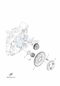 XSR125 LEGACY MTM125-C (BLA1) drawing STARTER CLUTCH