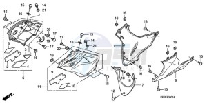 CBR125RW9 U / WH drawing UNDER COWL (CBR125RW7/RW9/RWA)