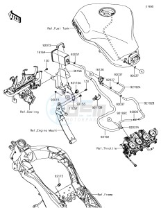 Z1000SX ZX1000WHF XX (EU ME A(FRICA) drawing Fuel Evaporative System