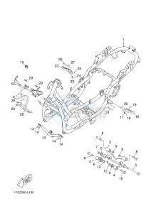 YP250R X-MAX 250 X-MAX 250 (1YS9 1YS9 1YS9) drawing FRAME