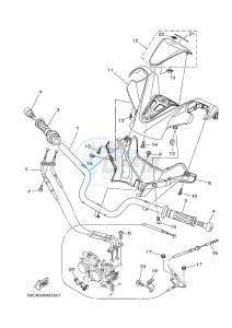 XP500 T-MAX 530 (59CS) drawing STEERING HANDLE & CABLE