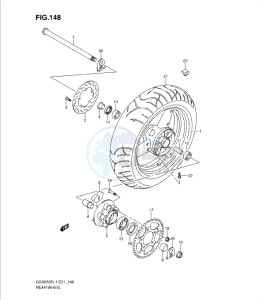 GSXF650 drawing REAR WHEEL (GSX650FUL1 E21)