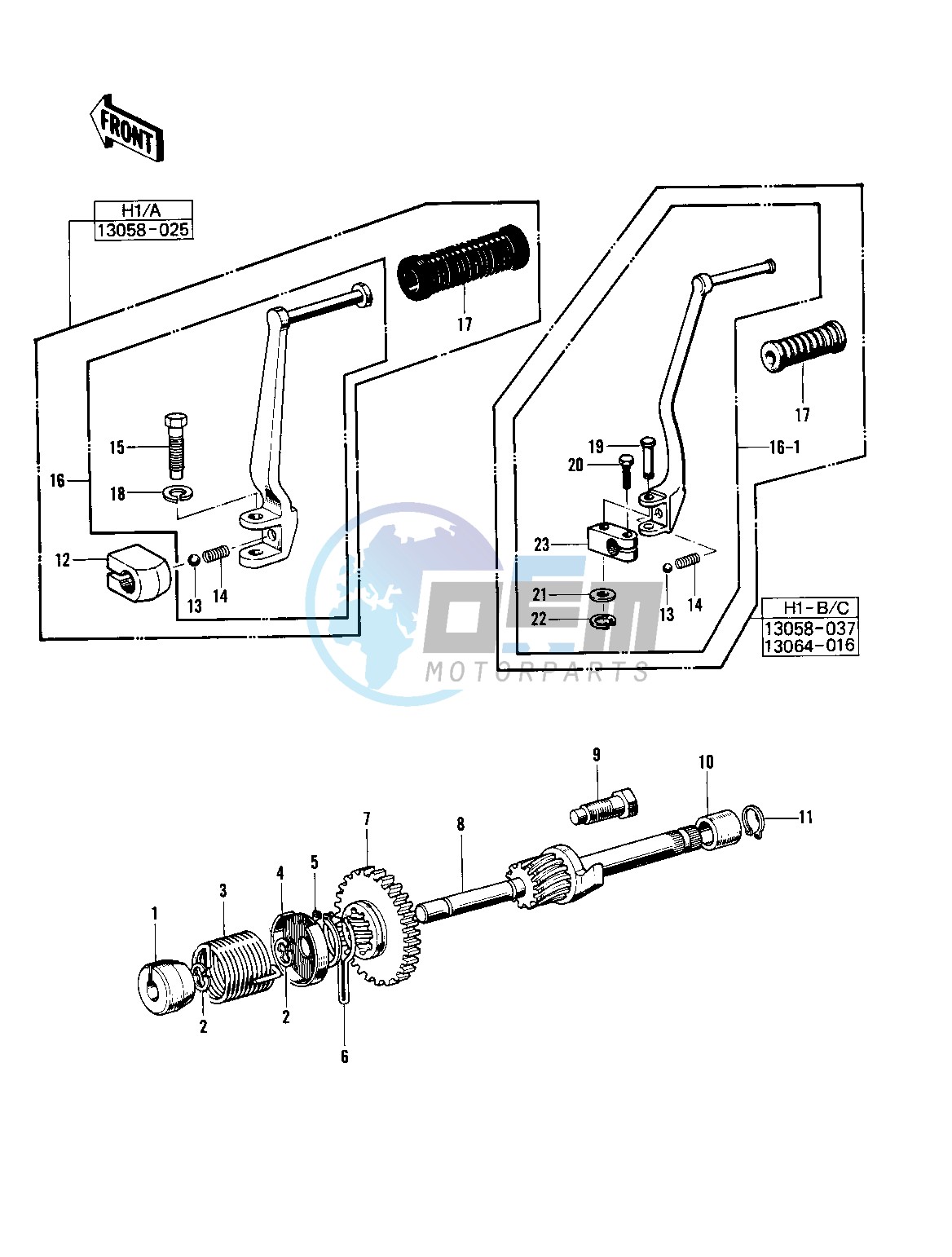 KICKSTARTER MECHANISM -- 69-72 H1_A_B_C- -