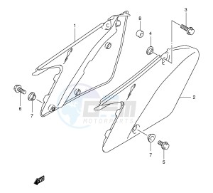 RM250 (E3-E28) drawing FRAME COVER (MODEL K2)